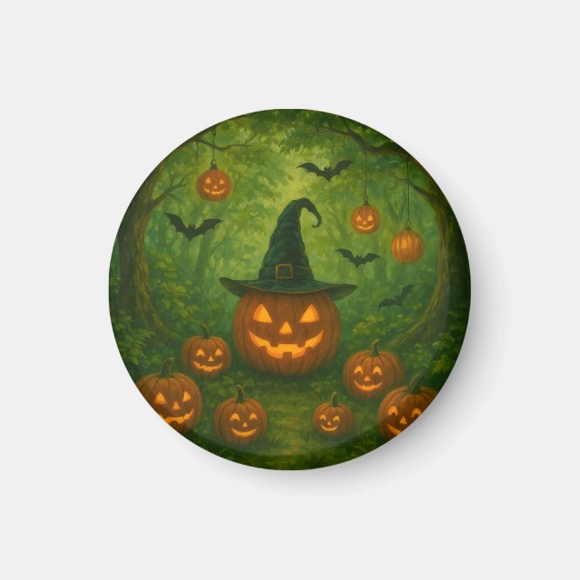 Aimant Bouton Halloween qui correspond à la nature (Devant)