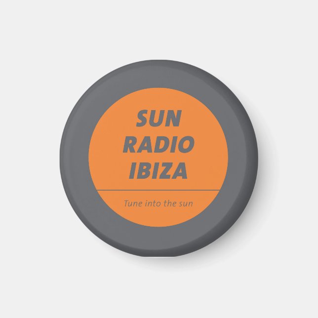 Aimant Bouton magnétique par Sun Radio Ibiza  (Devant)