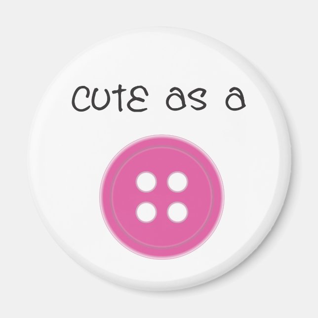 Aimant Bouton mignon - Fille (Devant)