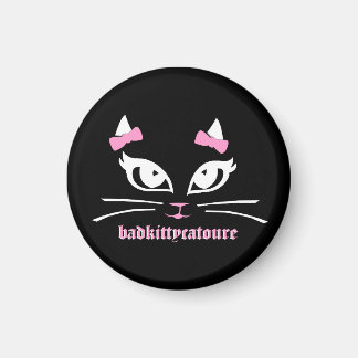 Aimant Bouton noir Itsy Kitty Catoure