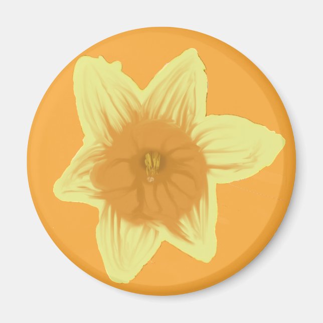 Aimant Bouton orange de jonquille (Devant)