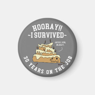 Aimant Bouton personnalisé de l'anniversaire de travail d