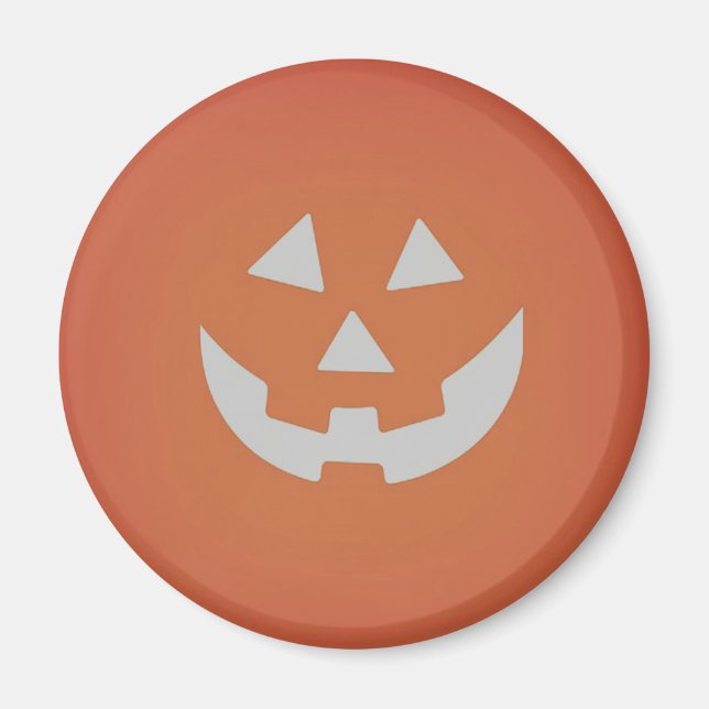 Aimant Bouton Pin Halloween Citrouille déplaisant (Devant)