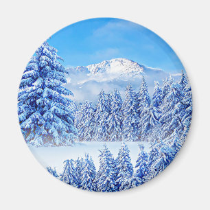 Aimant Bouton Porte - clé de Mountain Pikes aux États-Uni