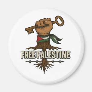 Aimant Bouton pour la Palestine libre – Pouvoir et Solida
