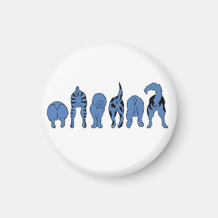 Aimant Boutons de chien bleu