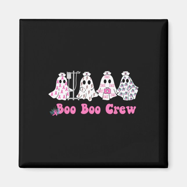 Aimant Bow Crew Cancer du sein Ghost Nurse Halloween (Devant)