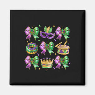 Aimant Bow King Cake Couronne Masque Tambour Mardi Gras C