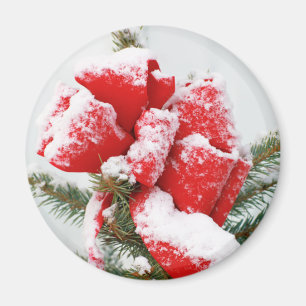 Aimant Bow Red Holiday Duché Avec Neige Noël Noël