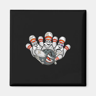 Aimant Bowler caricaturé Peur Bowling Pins Drôle Sport Ha