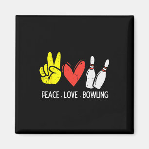 Aimant Bowler Paix Amour Bowling Hommes Femmes Enfants To