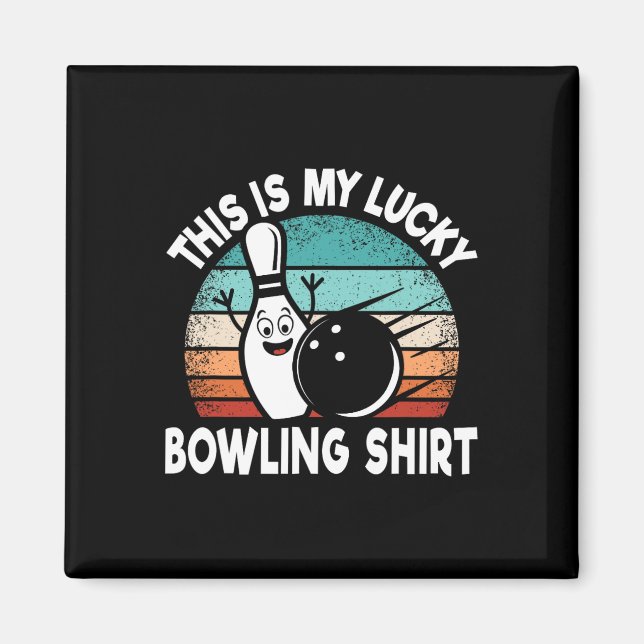 Aimant Bowling Amusant Bowling C'Est Mon Lucky Bowlin (Devant)