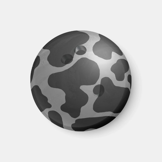 Aimant Bowling Ball Cow Grey (Devant)
