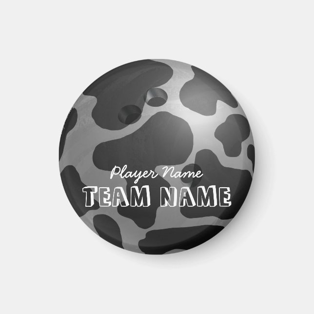 Aimant Bowling Ball Cow Grey (Devant)