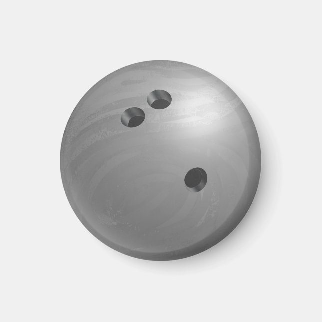 Aimant Bowling Ball Grey (Devant)