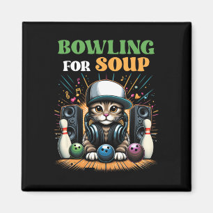 Aimant Bowling Pour Soupe Musique Chat Style Dj Chat Port