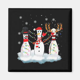 Aimant Bowling Pyjama Lumières Reindeer Père Noël Fun