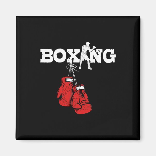Aimant Boxe Cadeaux Super Boxe Femmes Hommes Boxes Amateu (Devant)