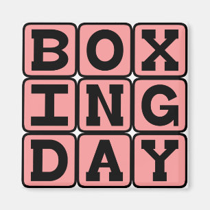 Aimant Boxe Day, Royaume-Uni et Canada Holiday