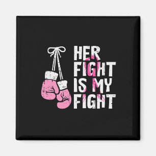 Aimant Boxe de cancer du sein Gants Son combat Mon combat