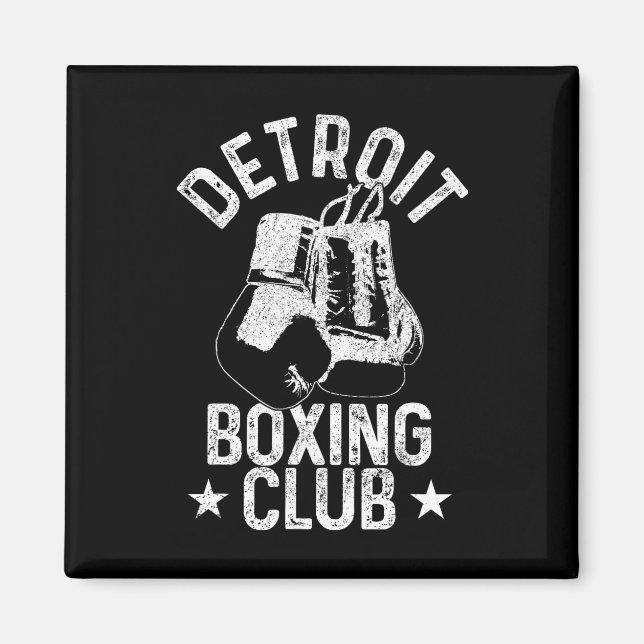 Aimant Boxe Detroit Michigan Martial Arts Boxer (Devant)