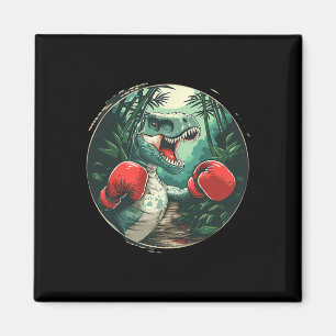 Aimant Boxe Dinosaure Boxer Dino Kickboxing T-rex Boxe