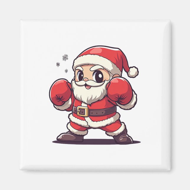 Aimant Boxe du Père Noël - Noël sur le thème des Fêtes (Devant)