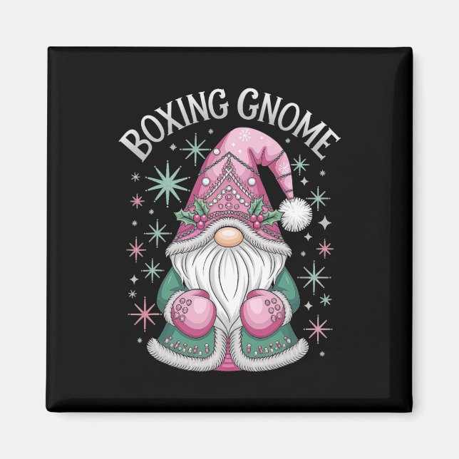 Aimant Boxe Gnome Fun Noël Fun (Devant)