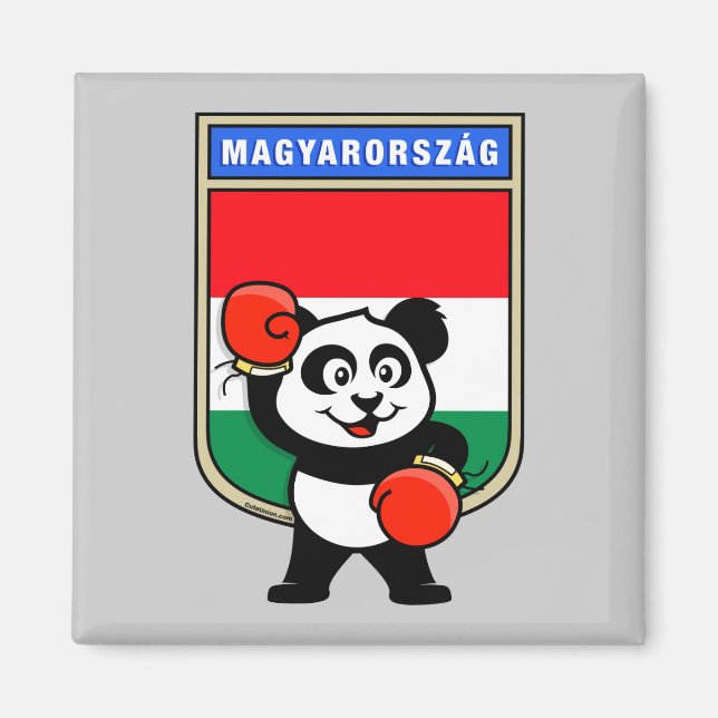 Aimant Boxe Hongrie Panda (Devant)