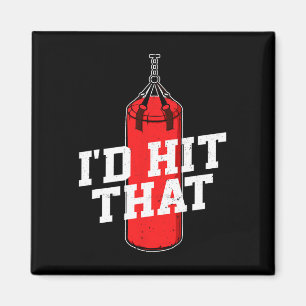 Aimant Boxe Je Frapperais Que Gants De Boxe Punching Bag 