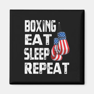 Aimant Boxe Manger Dormir Répéter Gym Boxeur Kickboxing M