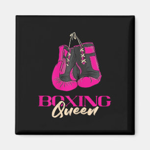 Aimant Boxe Queen Kickboxer Kickboxer Gants de boxe Bo