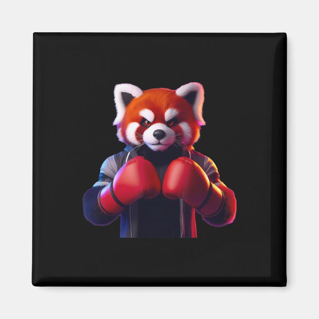 Aimant Boxe Red Panda Boxer Kickboxer Mixed martial art C (Devant)