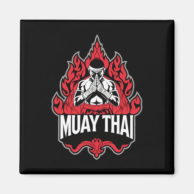 Aimant Boxe thaïlandaise Muay 1 (Devant)
