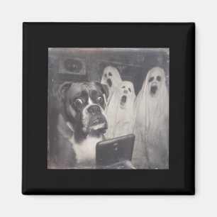 Aimant Boxer fantôme drôle halloween chien effrayant effr