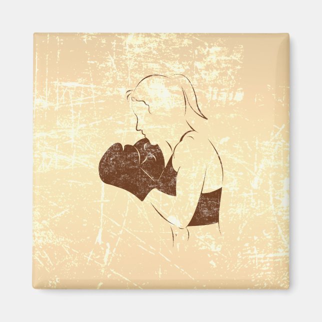 Aimant Boxer femme look détendu (Devant)