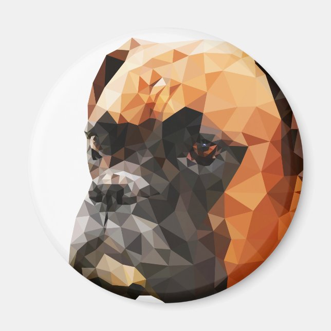Aimant Boxer Low Poly Art (Devant)