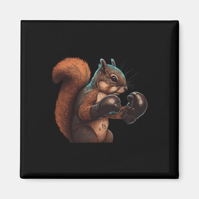 Aimant Boxer Squirrel Boxer Gants Boxer Kickboxing Mixed  (Devant)