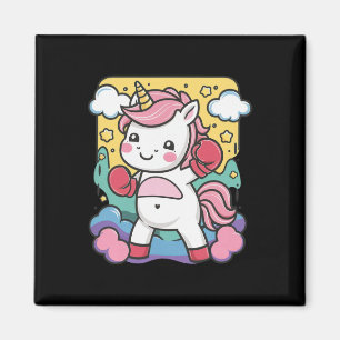Aimant Boxer Unicorne Avec Gants De Boxe Aime Boxer