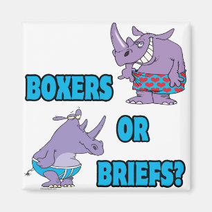 Aimant boxers ou slips caleçons drôles rhinocéros