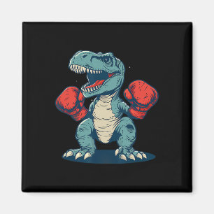 Aimant Boxeur Dinosaure Boxeur Dino Kickboxing T-rex Boxe