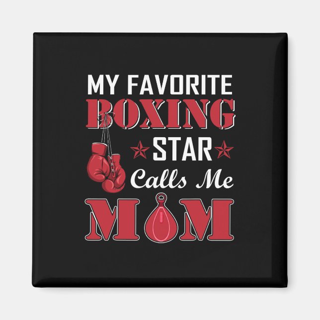 Aimant Boxeur Star de boxe préférée appelle idée cadeau m (Devant)