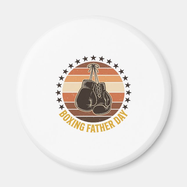 Aimant Boxing Father Day Vintage Gloves Shirt Design_1 (Devant)