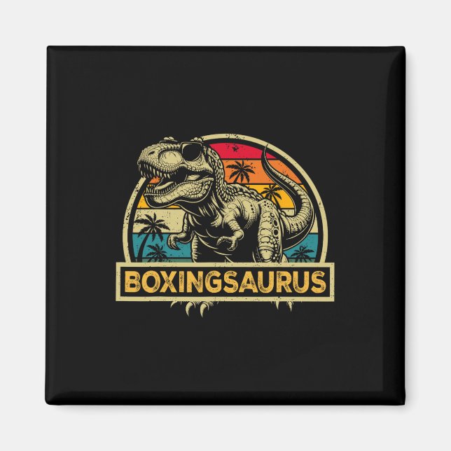 Aimant Boxingsaurus T Rex Dinosaure Boxe Saurus Famille M (Devant)