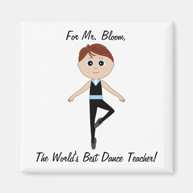 Aimant Boy Ballet Dancer : Enseignant de danse Merci (Devant)