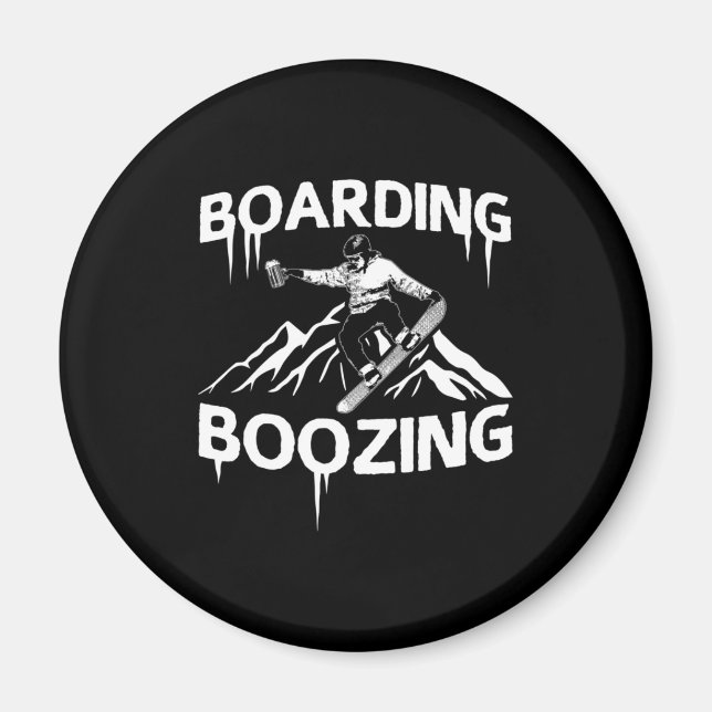Aimant Boyage de snowboard (Devant)