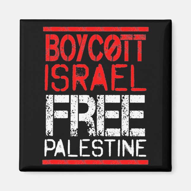 Aimant Boycott Israel Palestine Gaza War Awareness  (Devant)