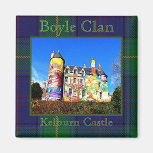 Aimant Boyle Scottish Clan's Kelburn Castle Photo Tartan