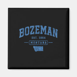 Aimant Bozeman vintage sports Montana rétro athlétique