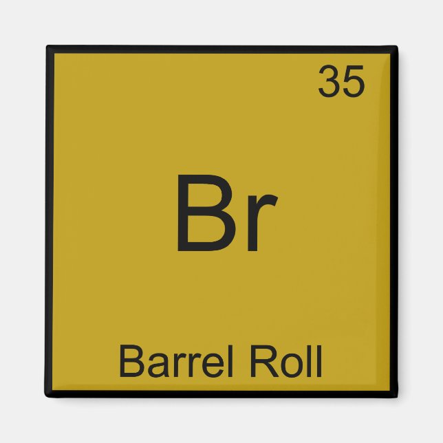 Aimant Br - Barrel Roll Funny Element Chemistry Tee (Devant)